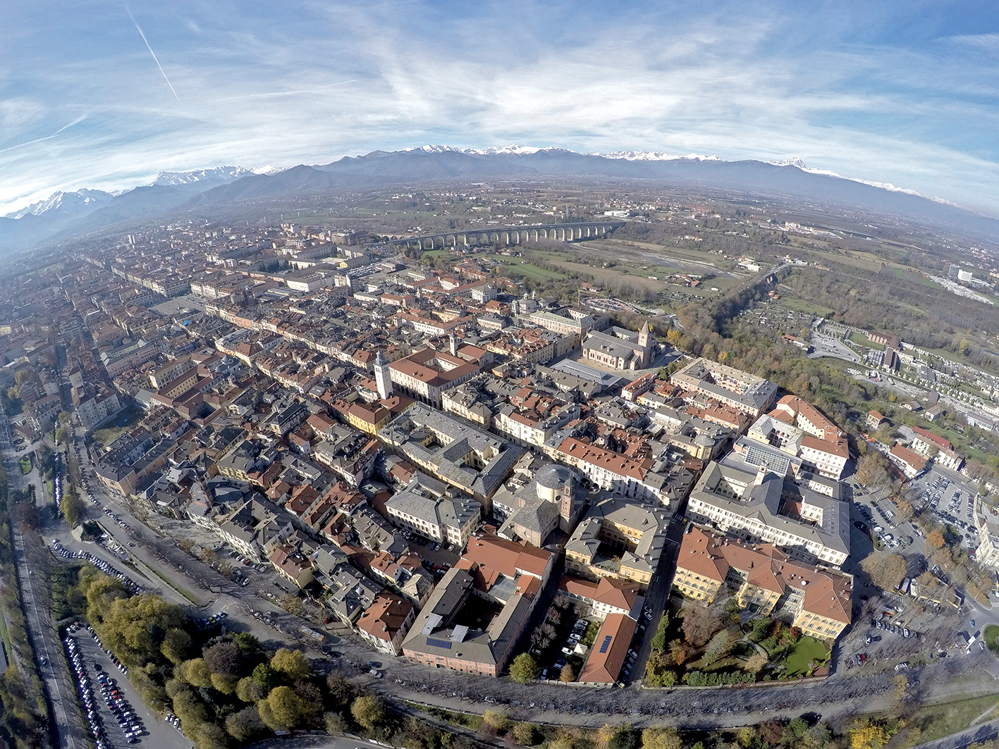Veduta di Cuneo dall'alto