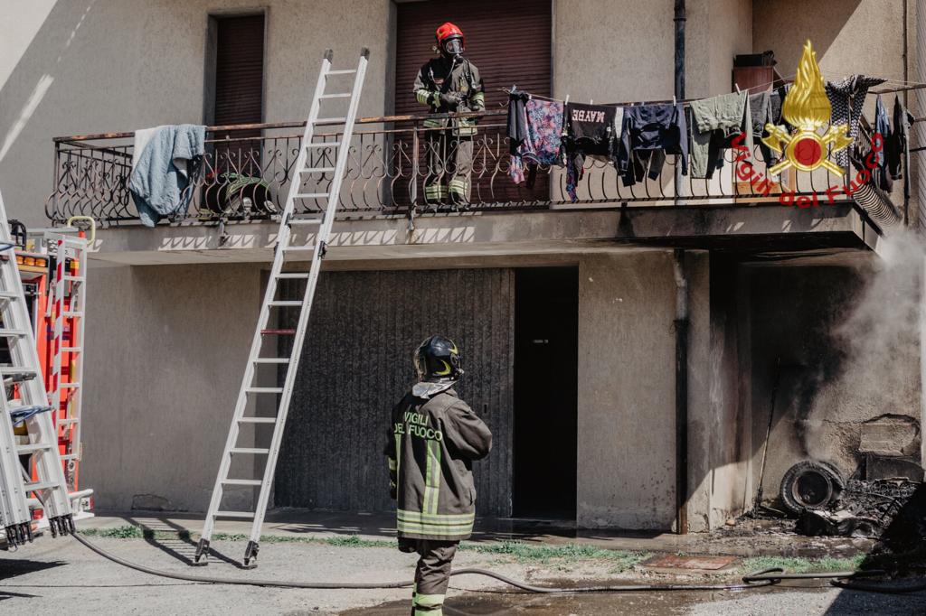 Incendio in abitazione a Busca