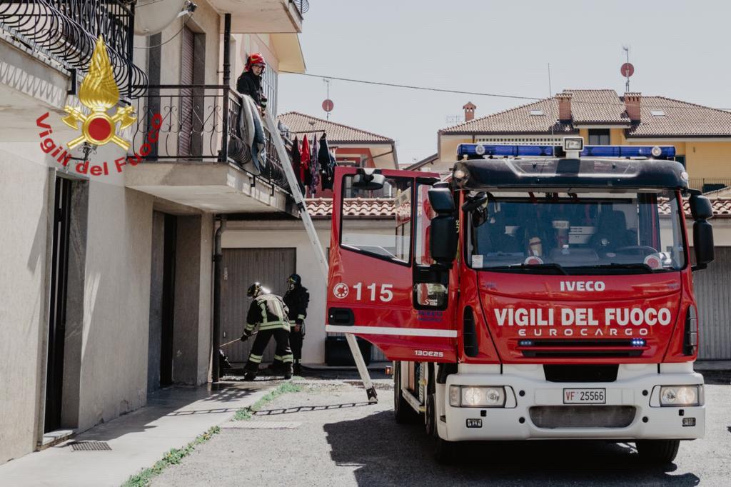 Incendio in abitazione a Busca