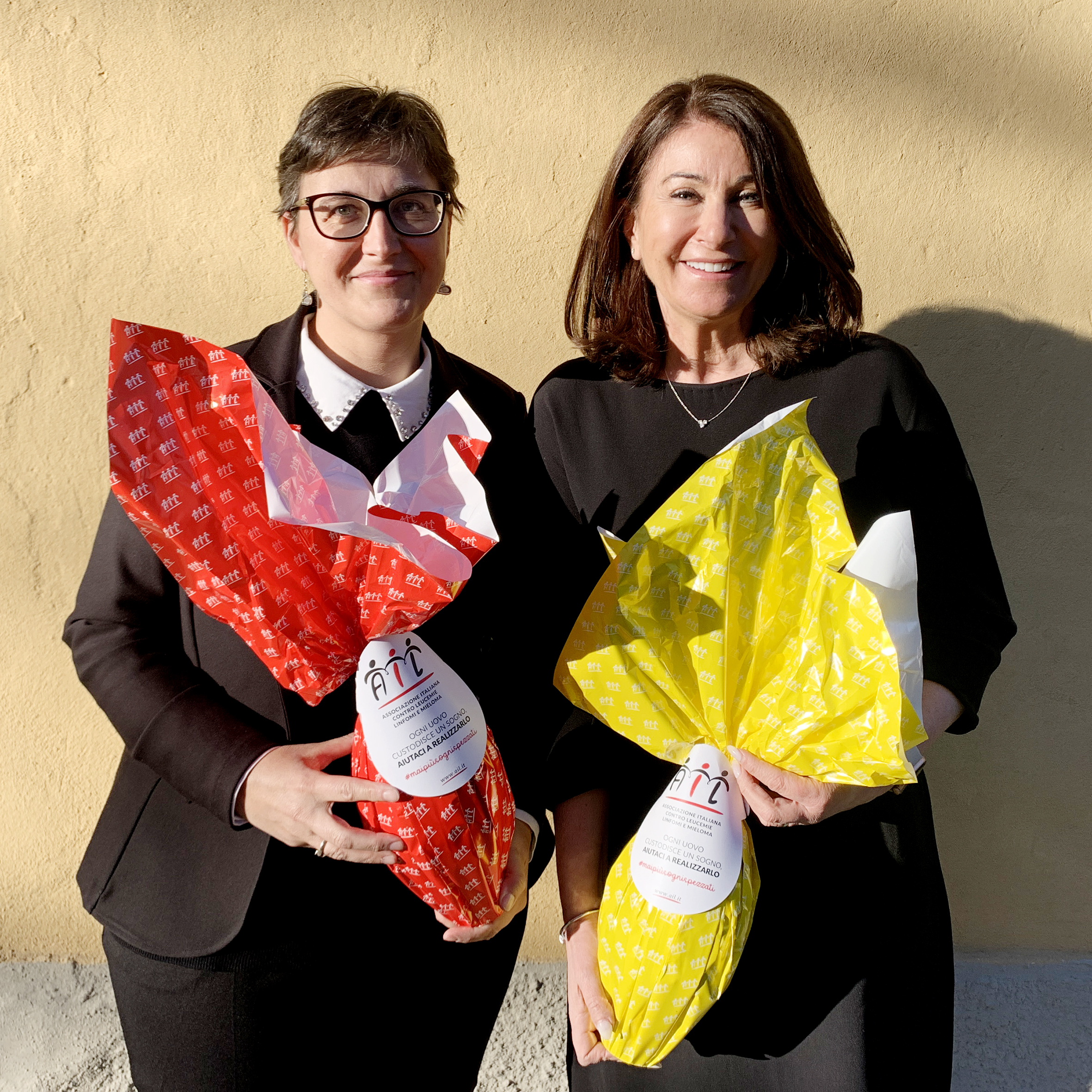 Anna Rubino e Silvia Merlo con le uova Ail