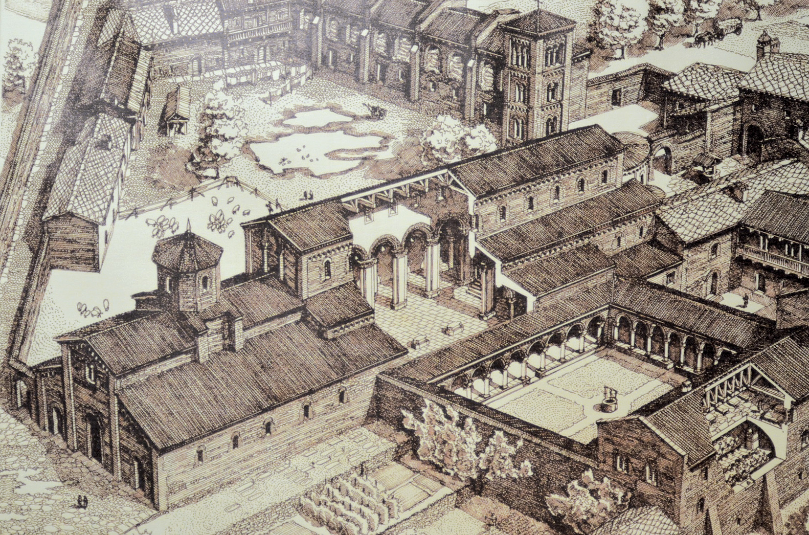S. Dalmazzo abbazia-disegno