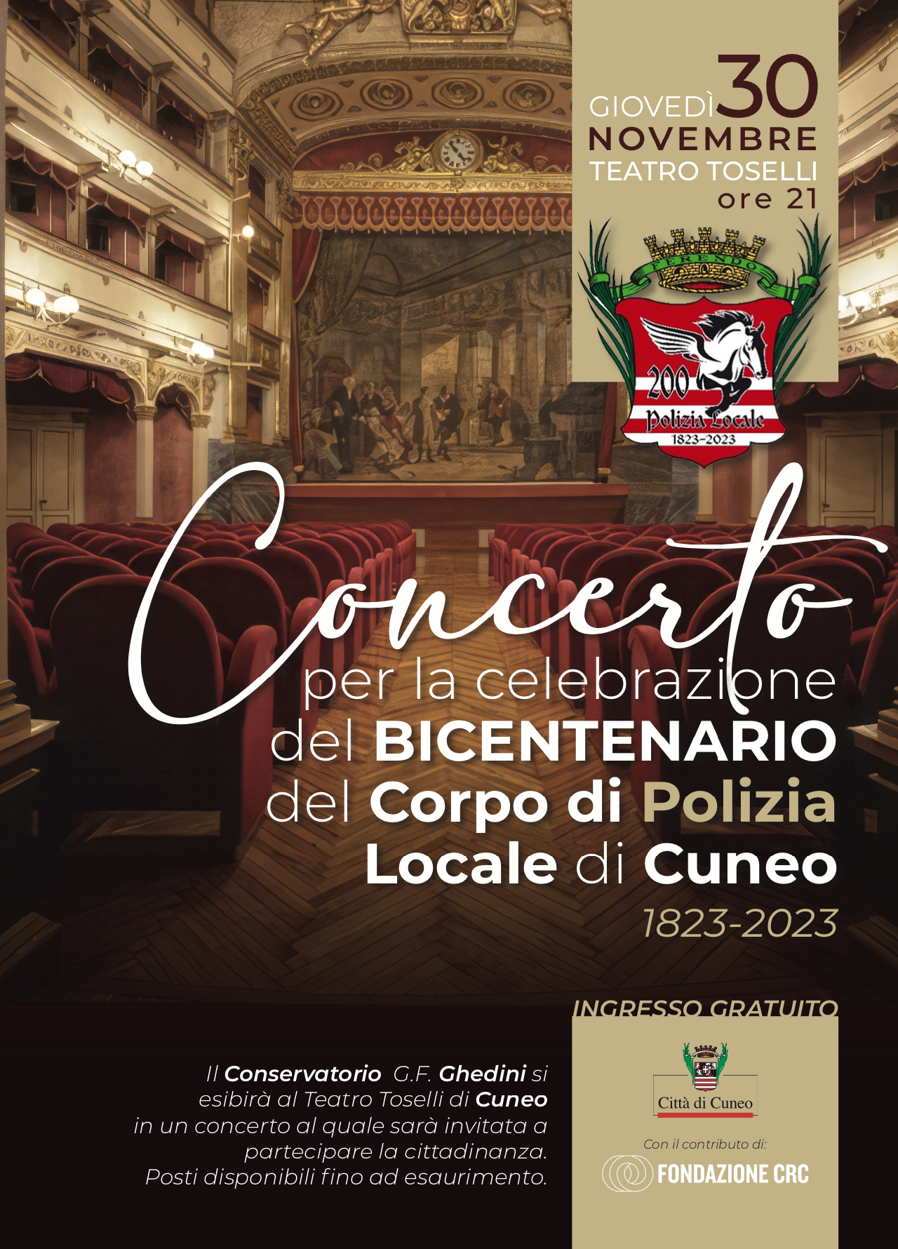 concerto per il bicentenario della Polizia Locale