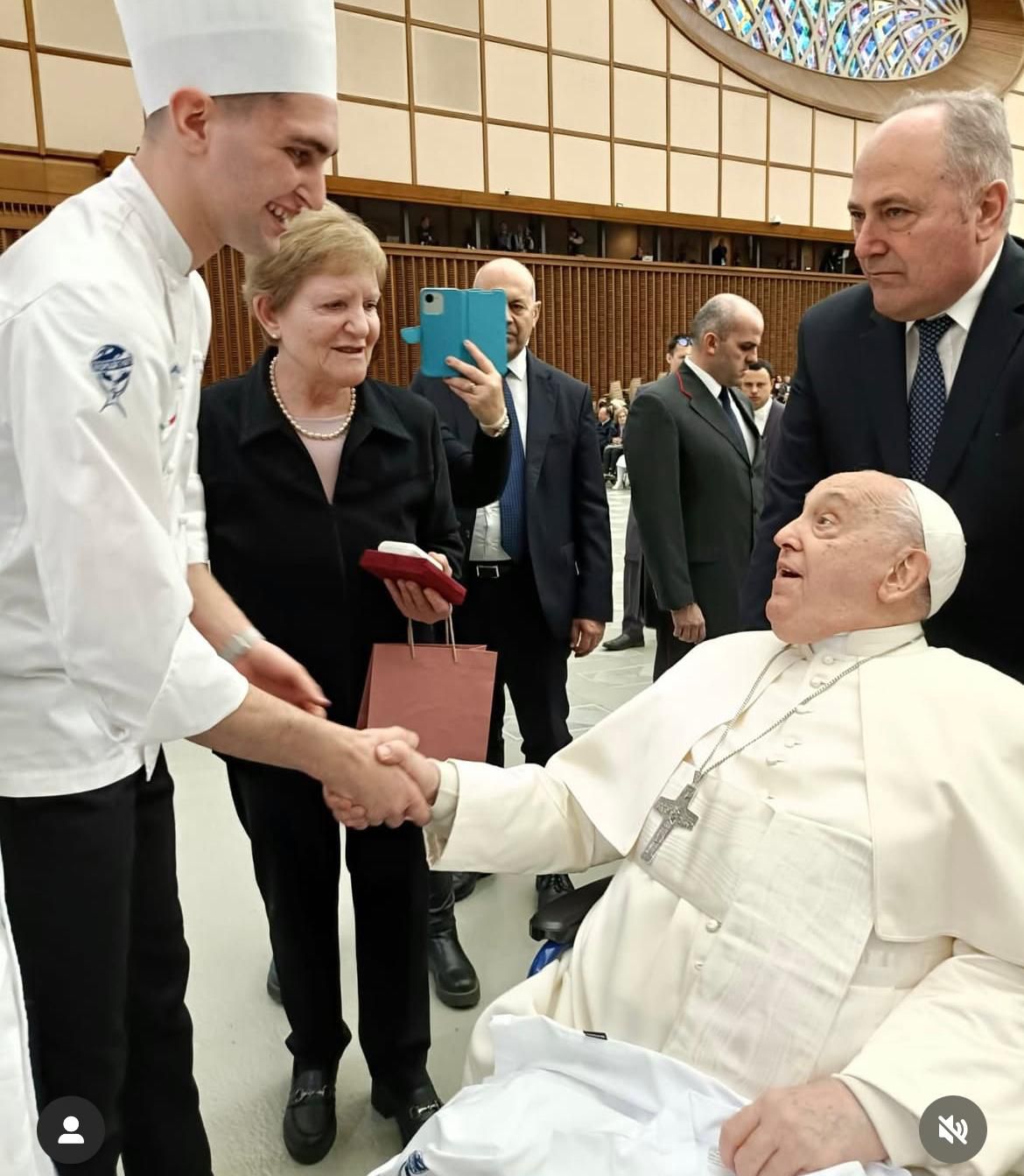 Il cuoco Andrea Serale dal Papa