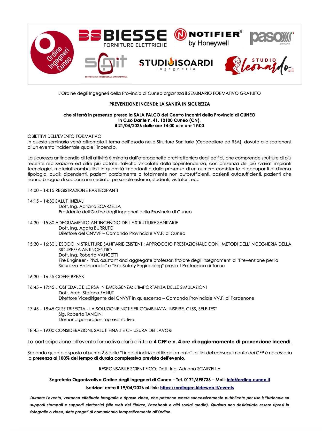 seminario formativo sicurezza e sanità